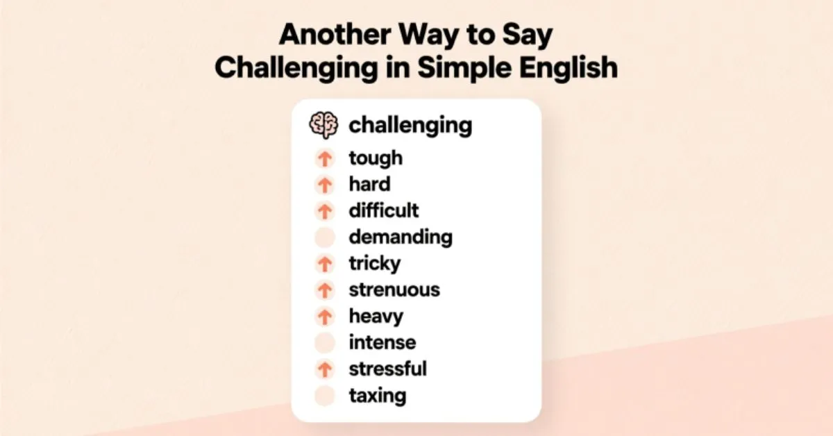 Another Way to Say Challenging