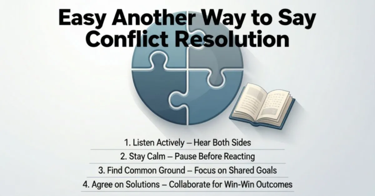 Another Way to Say Conflict Resolution