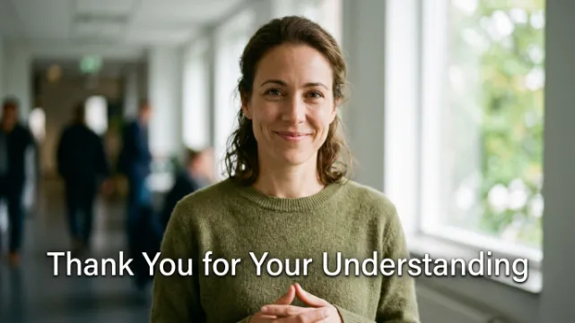 Thank You for Your Understanding